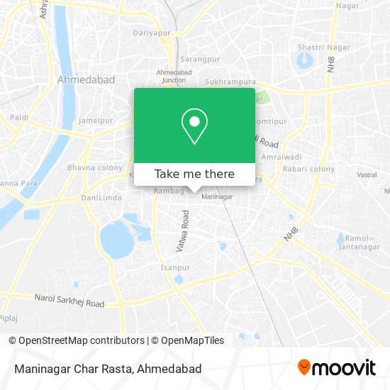 Maninagar Char Rasta map