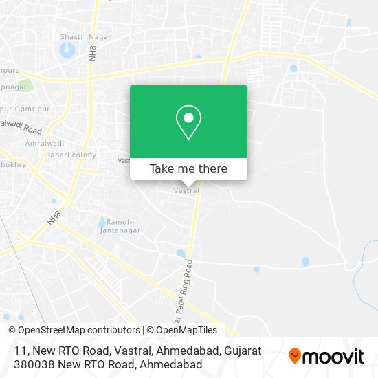 11, New RTO Road, Vastral, Ahmedabad, Gujarat 380038 New RTO Road map