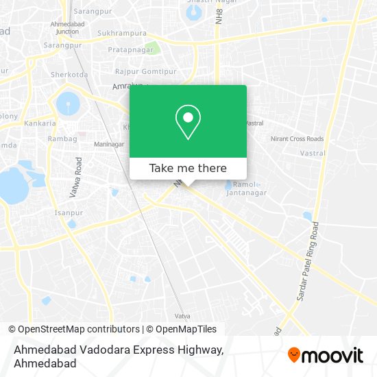 Ahmedabad Vadodara Express Highway map