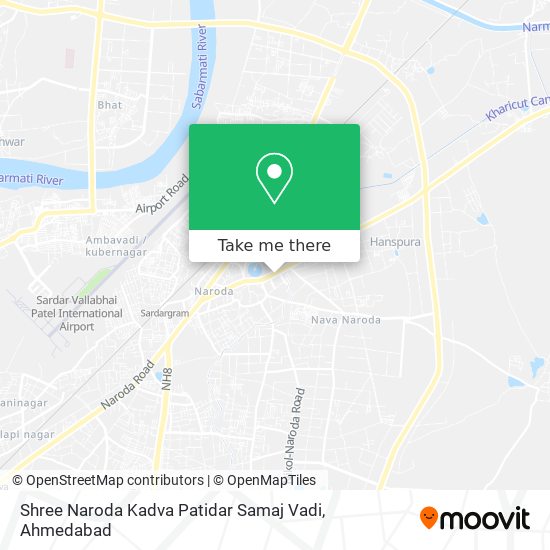 Shree Naroda Kadva Patidar Samaj Vadi map