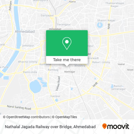 Nathalal Jagada Railway over Bridge map