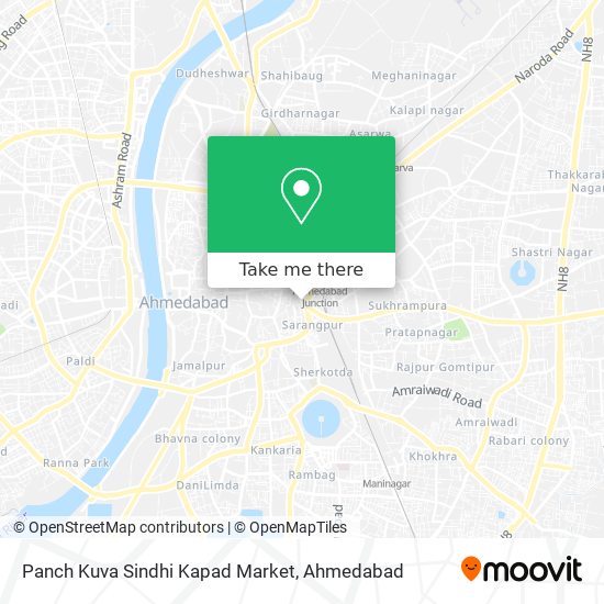 Panch Kuva Sindhi Kapad Market map