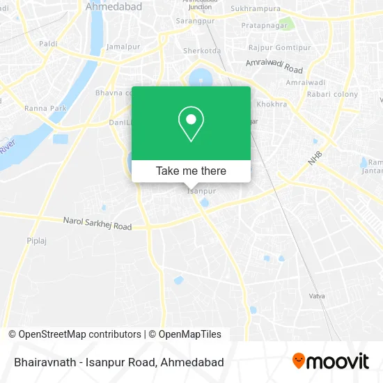 Bhairavnath - Isanpur Road map