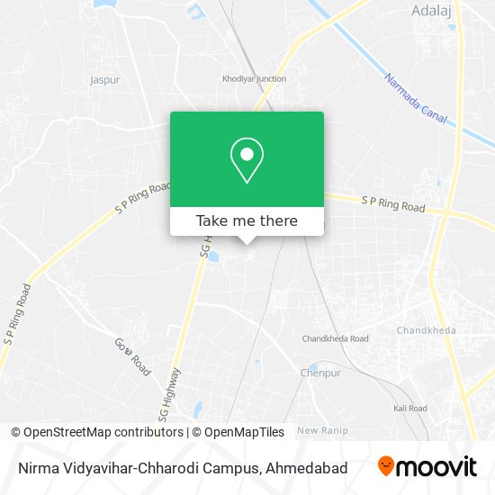 Nirma Vidyavihar-Chharodi Campus map