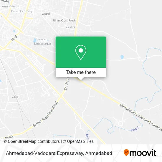Ahmedabad-Vadodara Expressway map
