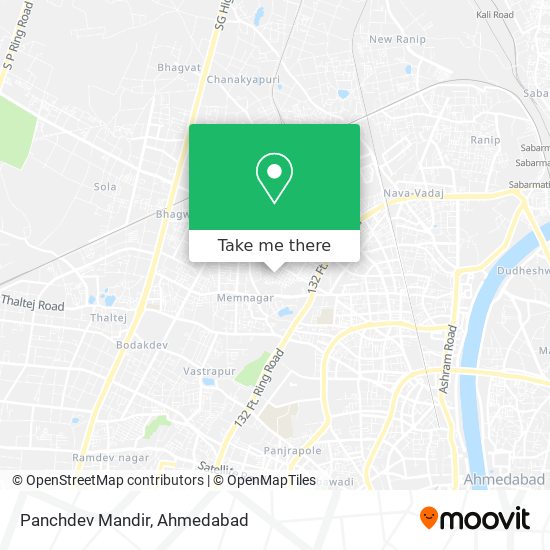 Panchdev Mandir map