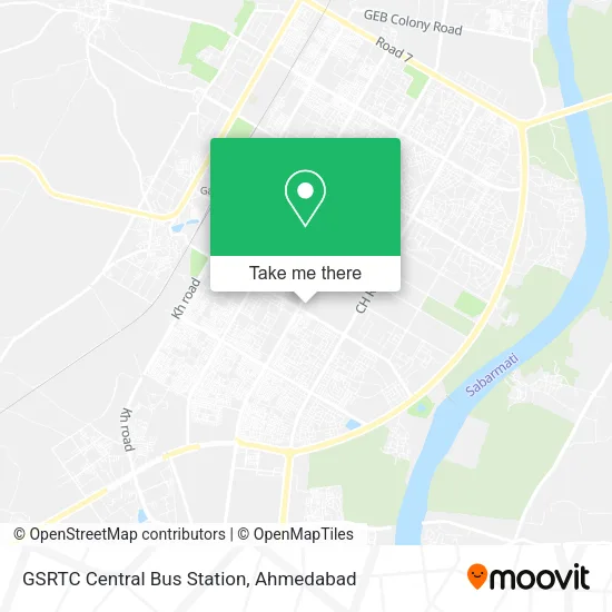 GSRTC Central Bus Station map