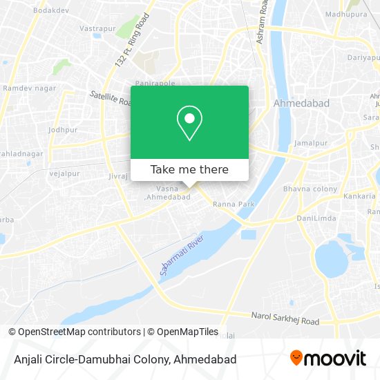 Anjali Circle-Damubhai Colony map