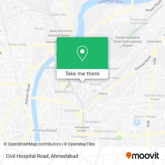 Civil Hospital Road map