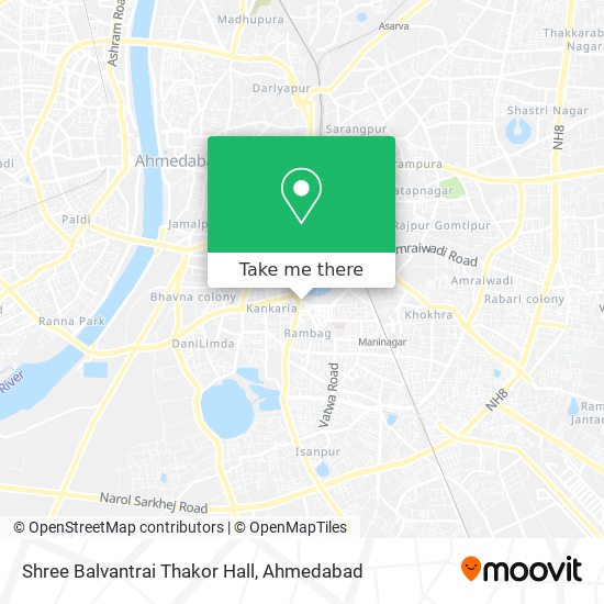 Shree Balvantrai Thakor Hall map