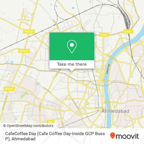 CafeCoffee Day (Cafe Coffee Day-Inside GCP Buss P) map