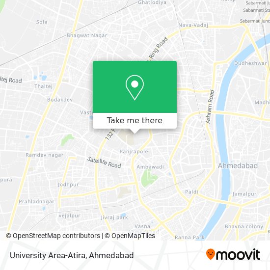 University Area-Atira map
