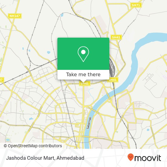 Jashoda Colour Mart map