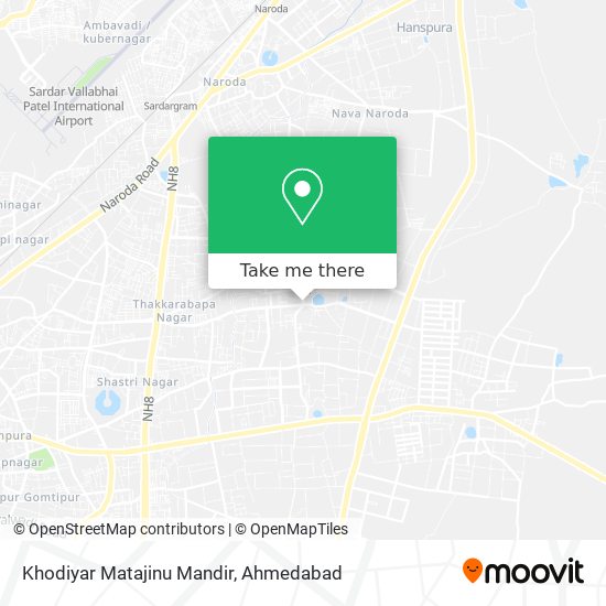 Khodiyar Matajinu Mandir map