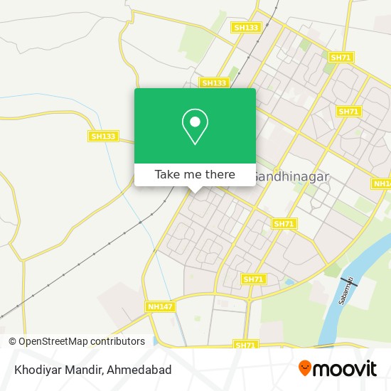 Khodiyar Mandir map