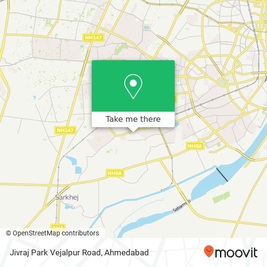 Jivraj Park Vejalpur Road map