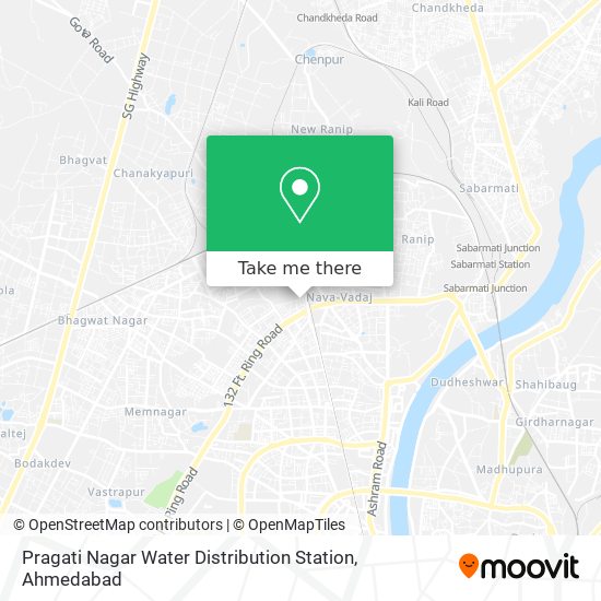 Pragati Nagar Water Distribution Station map