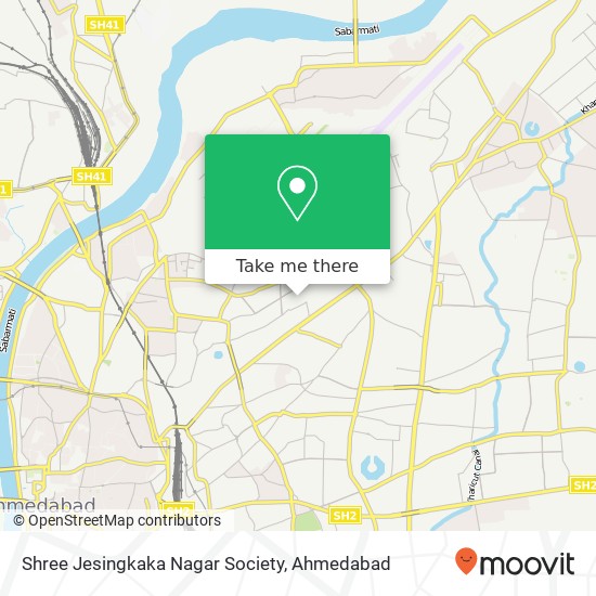 Shree Jesingkaka Nagar Society map