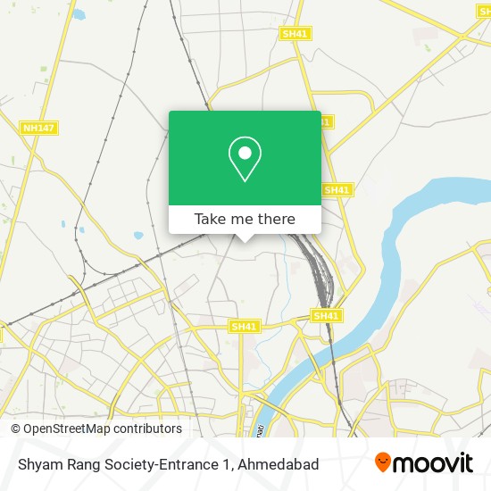 Shyam Rang Society-Entrance 1 map