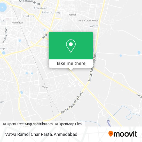 Vatva Ramol Char Rasta map