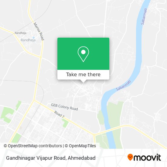 Gandhinagar Vijapur Road map