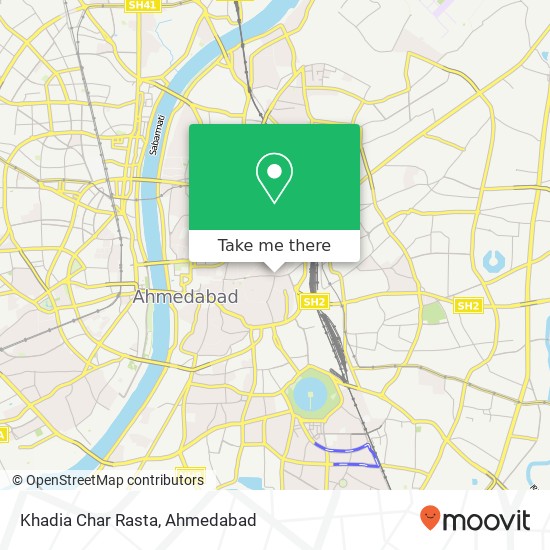 Khadia Char Rasta map