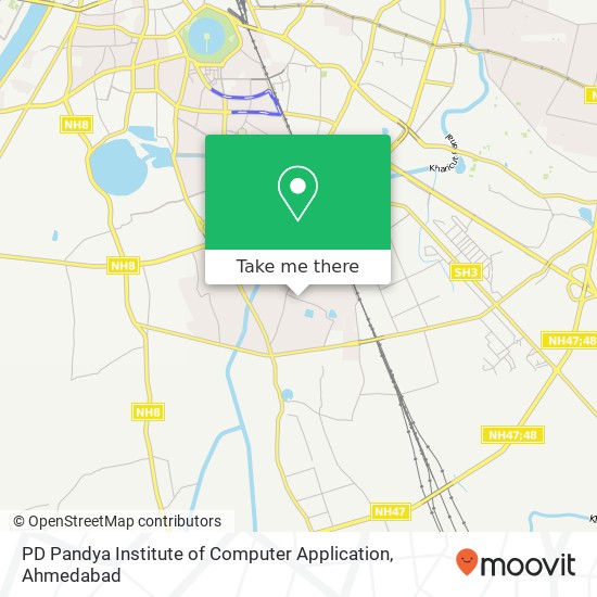 PD Pandya Institute of Computer Application map