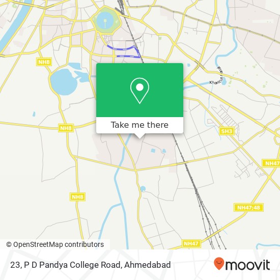23, P D Pandya College Road map