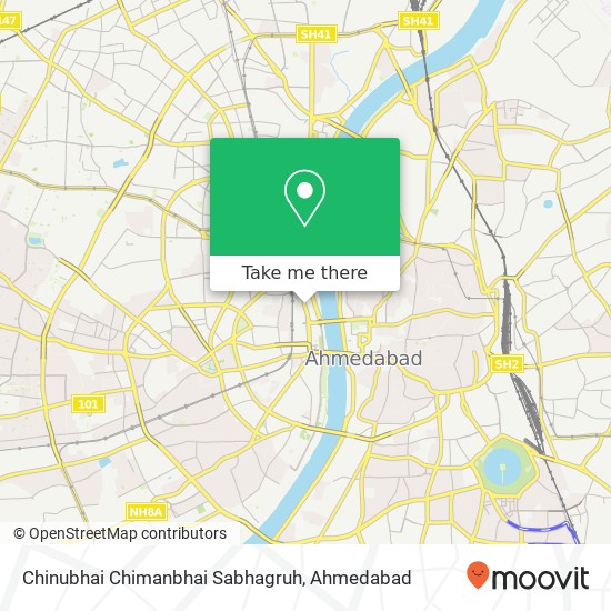 Chinubhai Chimanbhai Sabhagruh map