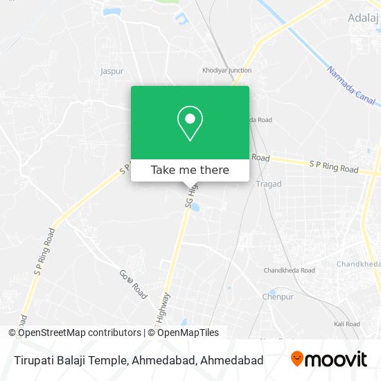 Tirupati Balaji Temple, Ahmedabad map
