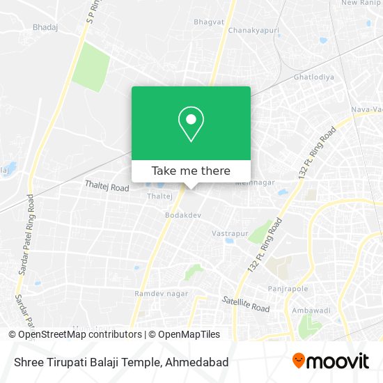 Shree Tirupati Balaji Temple map