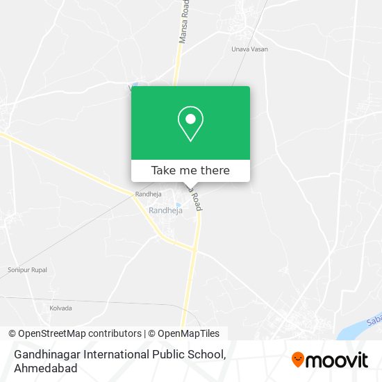 Gandhinagar International Public School map