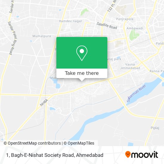 1, Bagh-E-Nishat Society Road map