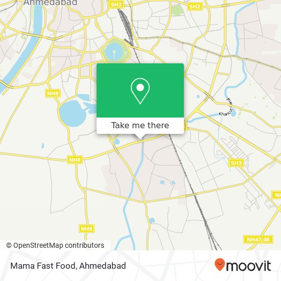 Mama Fast Food, Service Road Ahmedabad GJ map