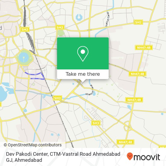 Dev Pakodi Center, CTM-Vastral Road Ahmedabad GJ map