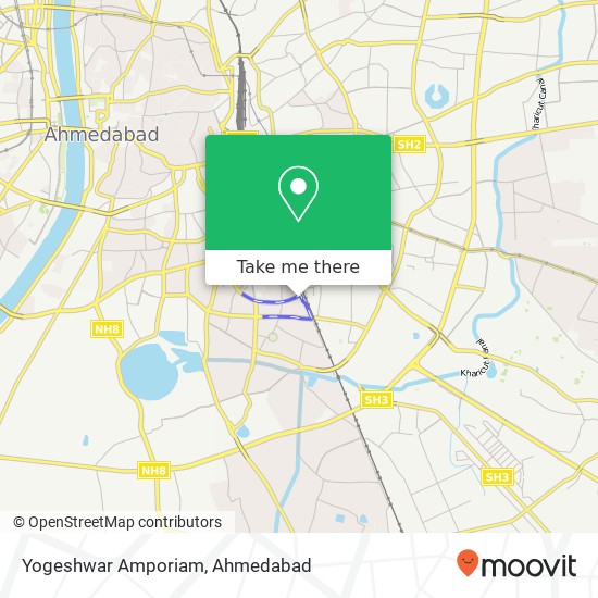 Yogeshwar Amporiam, Ahmedabad GJ map