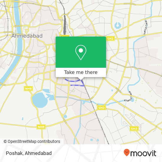 Poshak, Ahmedabad 380008 GJ map