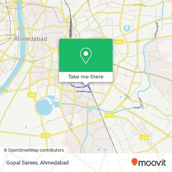 Gopal Sarees, Maninagar Road Ahmedabad GJ map