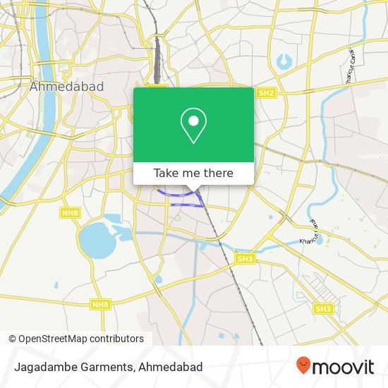 Jagadambe Garments, Ahmedabad GJ map