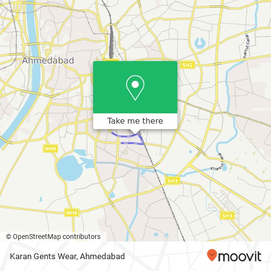 Karan Gents Wear, Ahmedabad GJ map