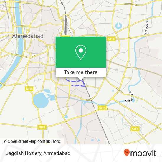 Jagdish Hoziery, Ahmedabad GJ map