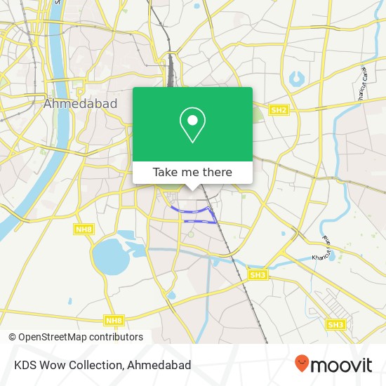 KDS Wow Collection, Sant Shree Puneet Maharaj Marg Ahmedabad GJ map