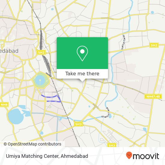 Umiya Matching Center, Ahmedabad GJ map