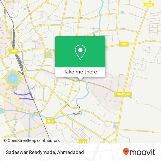 Sadeswar Readymade, Ahmedabad GJ map