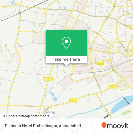 Platinum Hotel Prahladnagar, Amadavad 380015 GJ map