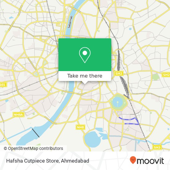 Hafsha Cutpiece Store, Ahmedabad GJ map