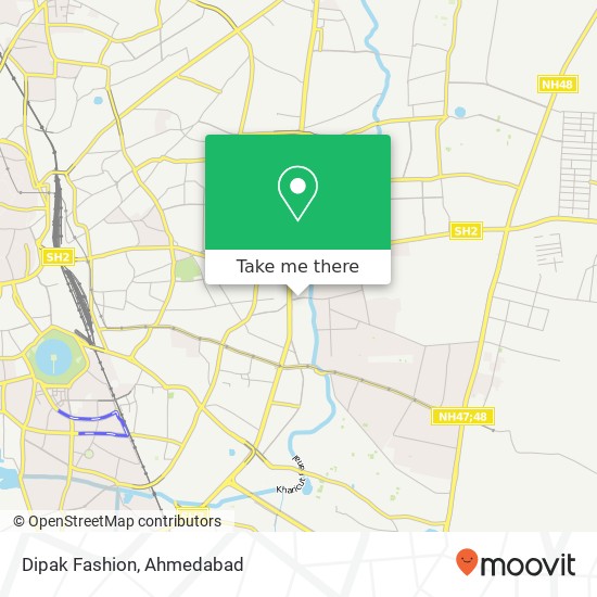 Dipak Fashion, Rajendra Park Road Ahmedabad GJ map