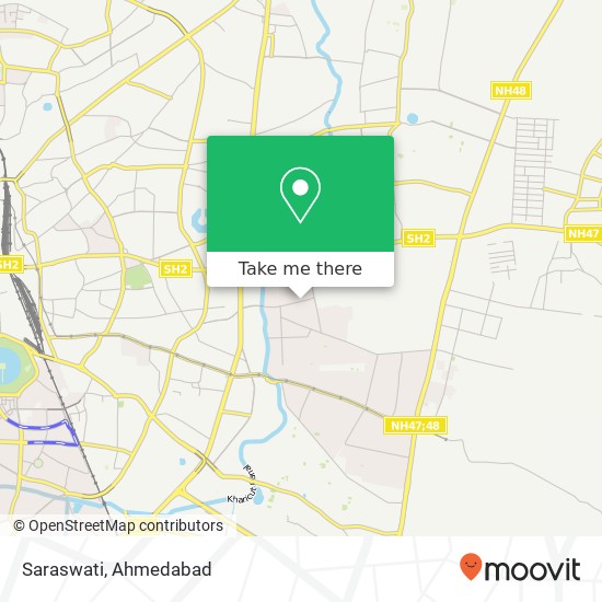 Saraswati, Param Pujya Sant Shree Amar Bapu Marg Ahmedabad GJ map