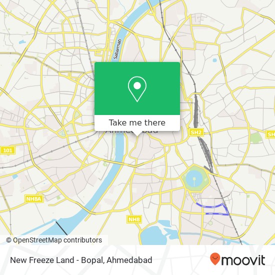 New Freeze Land - Bopal, Late. Shri Chimanla Jethalal Jadhav Marg Ahmedabad 380001 GJ map