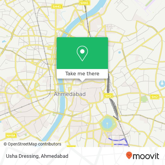 Usha Dressing, Ahmedabad GJ map